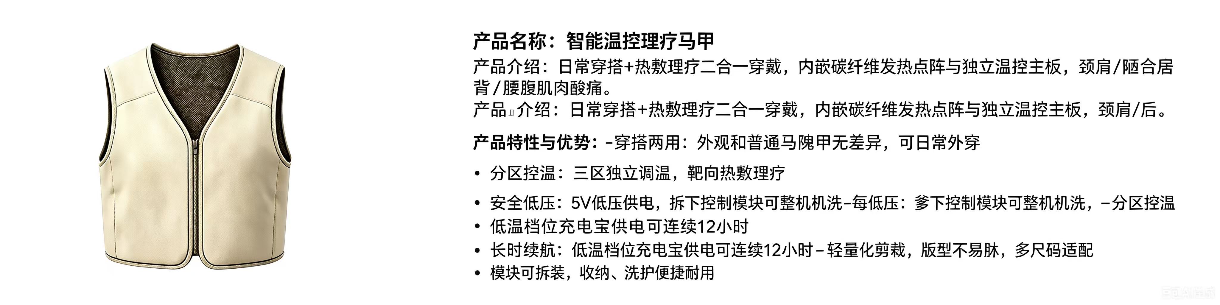 智能温控理疗马甲